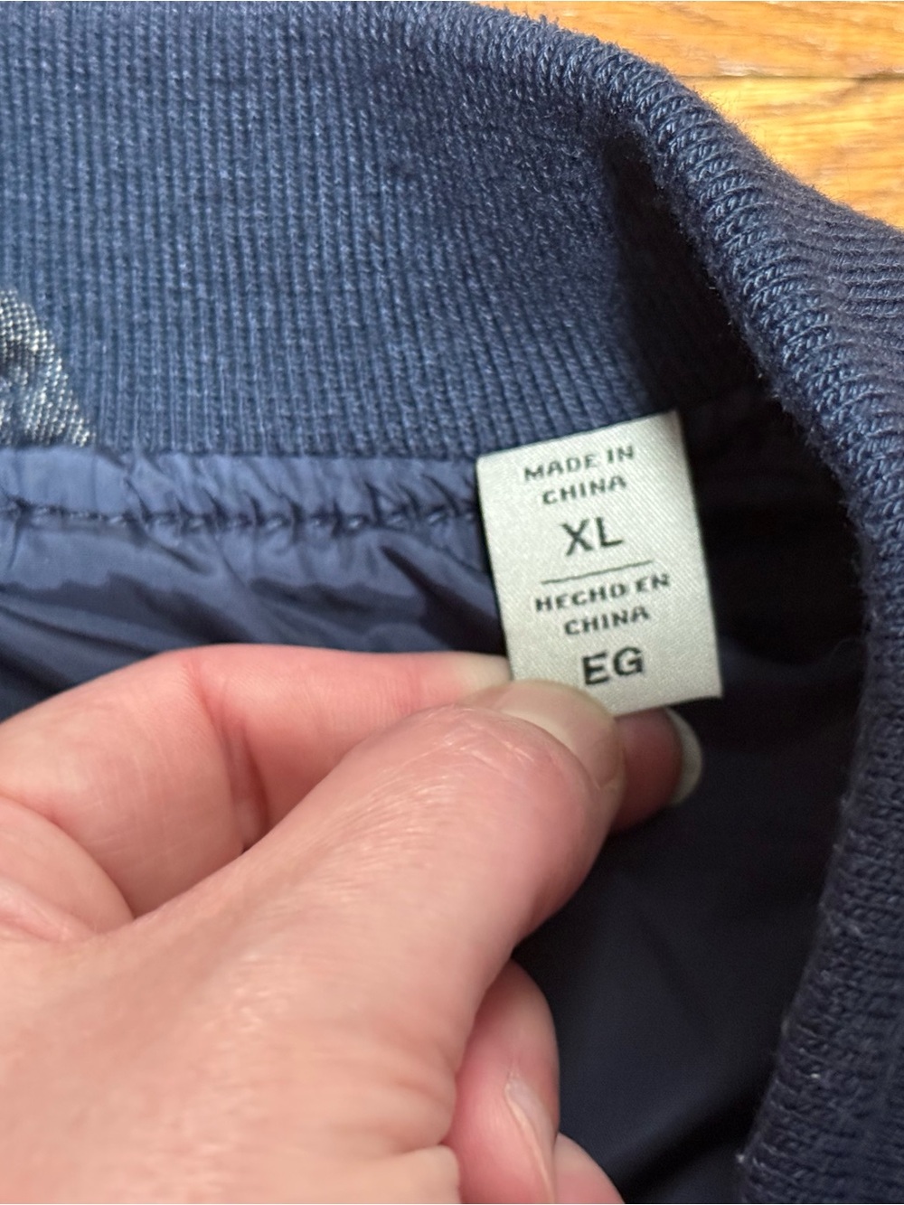 Levi's Navy Blue Quilted Denim Puffer Vest - Picture 9 of 11